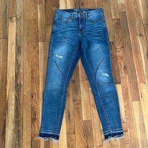 High rise skinny jeans medium rinse